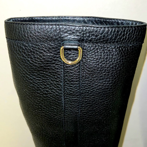 GUCCI BLACK LEATHER BOOTS WITH HALF-HORSEBIT DETAILS - Picture 5 of 8